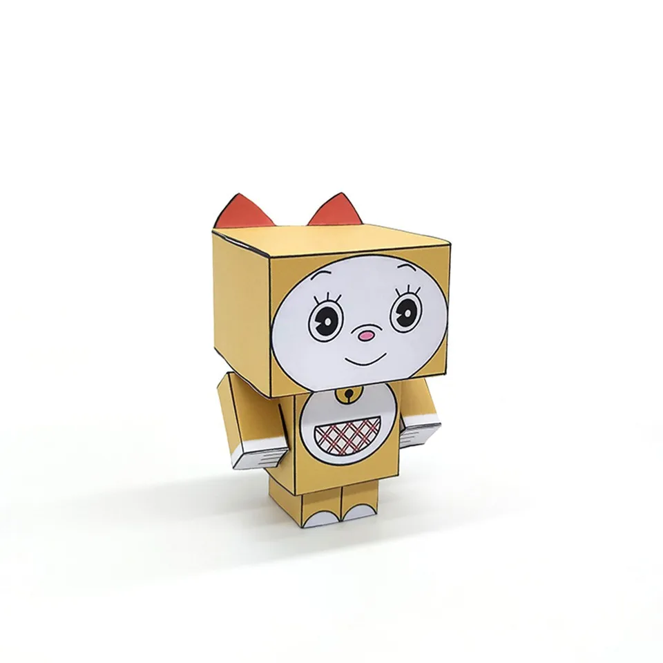 No-glue Doraemon Dorami Складная резка Милая Мини 3D бумажная модель бумажное ремесло Аниме Фигурка DIY Cubee дети взрослые ремесло игрушки CS-034