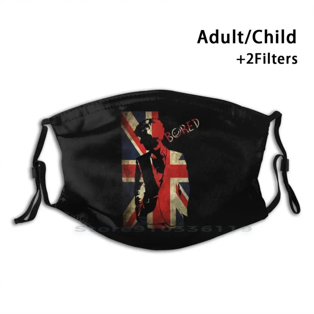

Sherlock Bored Vector Design Anti Dust Filter Washable Face Mask Kids Benedict Cumberbatch Criminal Consulting Detective