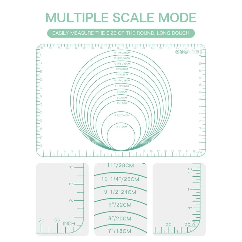 60*40CM Non-Stick Silicone Baking Mat Pad Baking Sheet Rolling Dough Mat Cookie Macaron Baking Mat Pastry Tools Kitchen Gadgets