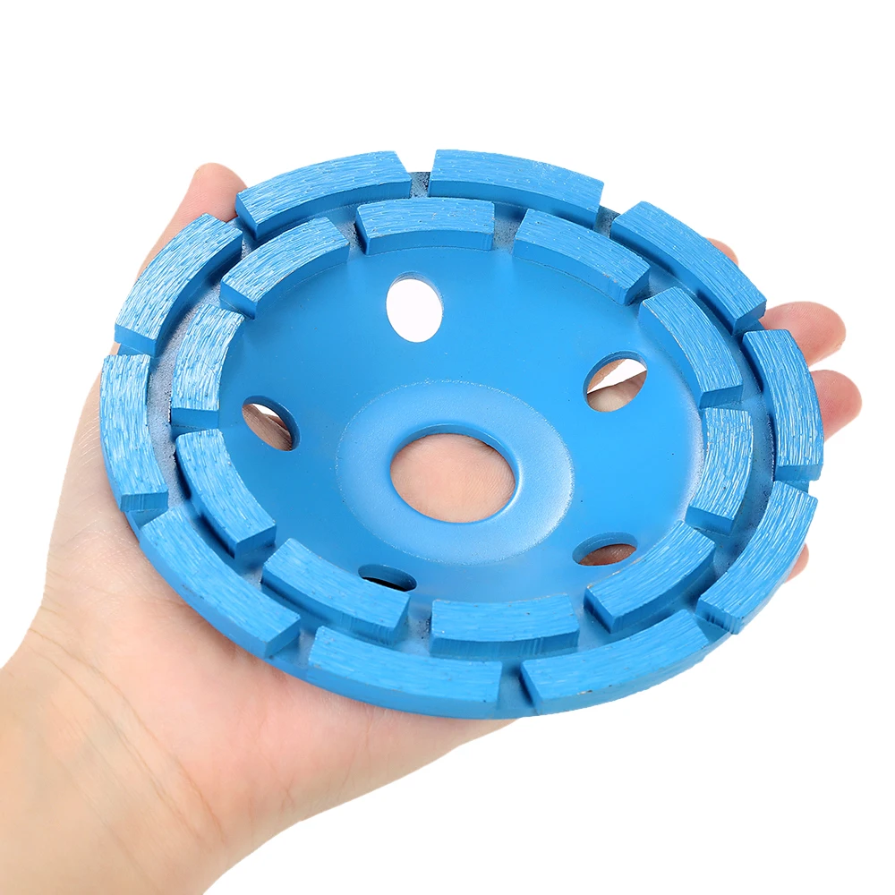 

New 125mm 5" abrasive tools Diamond 2 Row Segment Grinding Wheel sanding Disc Grinder Cup 22mm Inner Hole for Concrete Granite