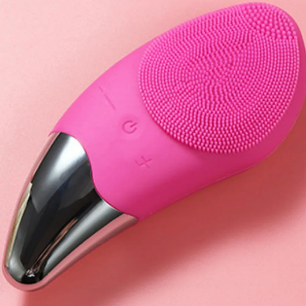 HOT Ultrasonic Vibration Silicone Cleansing Instrument Wash Instrument Electric Wash Brush Washing Artifact Pore Cleaning Brush (5)