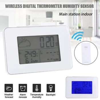 

Weather Station Wireless Digital Forecast Alarm Indoor Outdoor Thermometer Hygrometer Sensor Alarm Clock