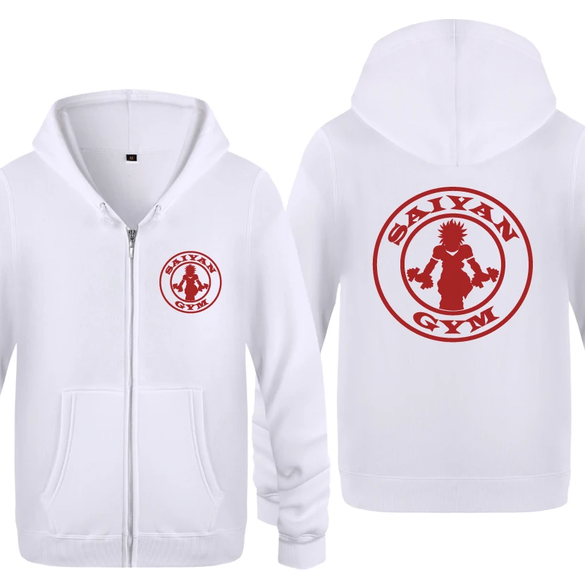 BAY HOT Z Dragon Ball Z DBZ Saiyan Gym Новинка толстовки мужские мужские флисовые кардиганы на молнии толстовки с капюшоном - Цвет: BAY HOT