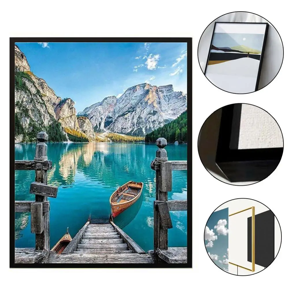 High quality Metal Picture Frame For Wall Poster Pictures Classic Aluminum Photo Frames Hanging Diamond Painting | Дом и сад