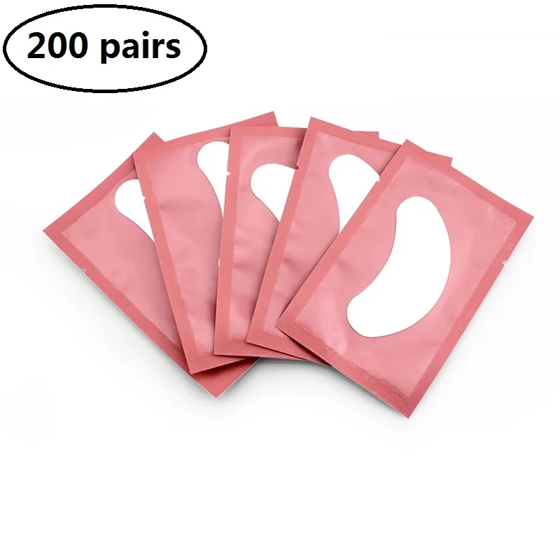 200 pairs kirpik uzatma malzemeleri kağıt yamalar aşılı göz çıkartmalar altında göz pedleri göz İpuçları Sticker kirpik göz yama