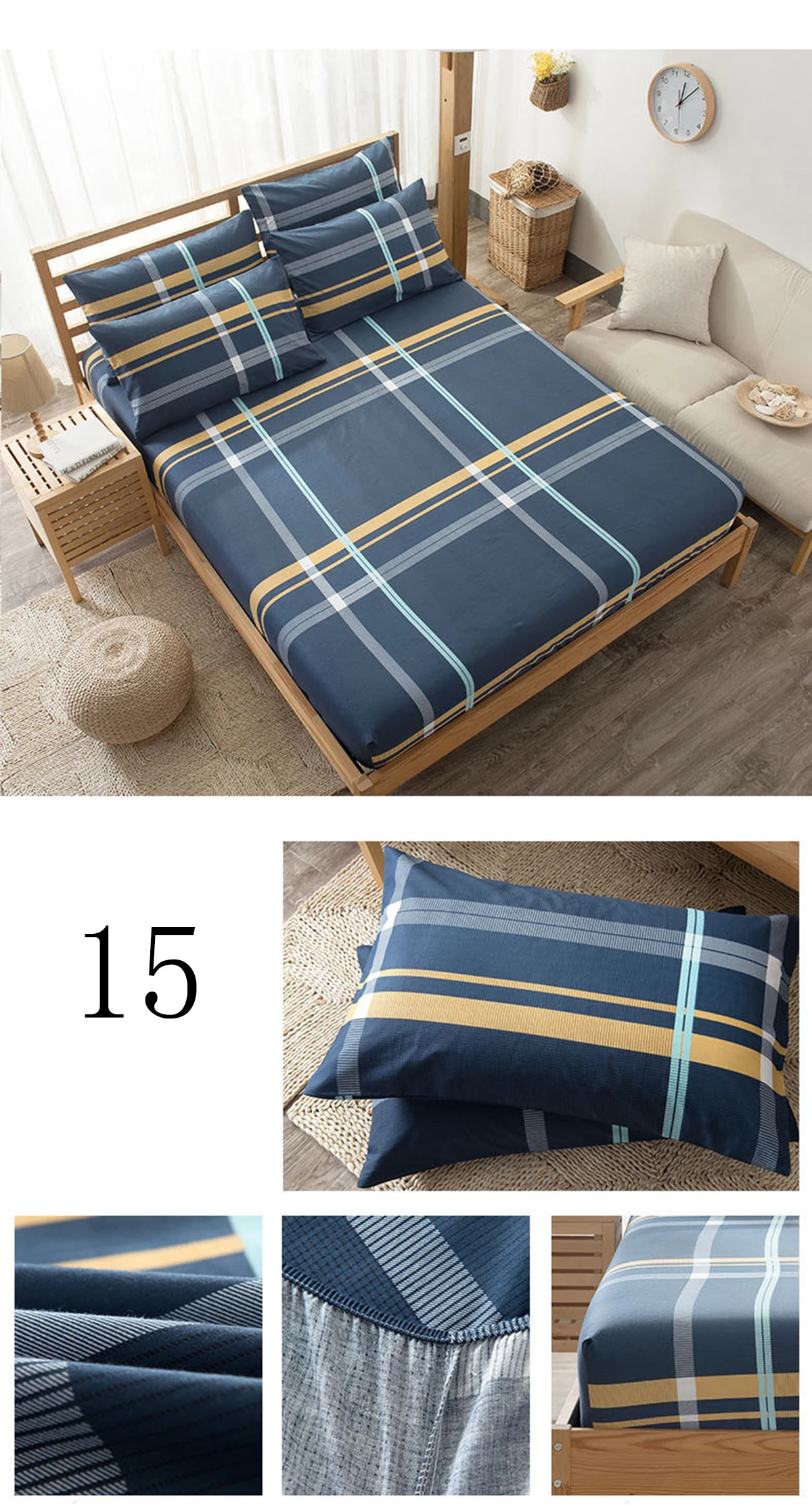Cartoon Striped Animal Print Bed Mattress Cover Cotton Dustproof Sheets Soft Comfortable Breathable for Hotel Home High Quality
