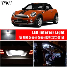 Tpke 13x canbus livre de erros led interior cúpula luz de leitura lâmpada kit para 2012-2015 mini cooper coupe r58 luz da placa de licença