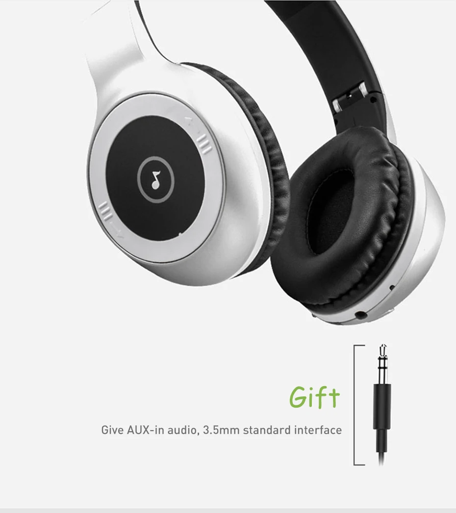 Bluetooth-наушники с картой памяти, гарнитура для спорта, Mp3 плеер, складная гарнитура, беспроводная Bluetooth 4,0, наушник