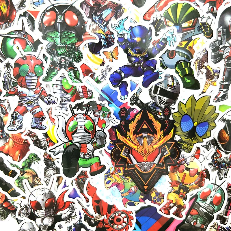 50 шт./упак. Kamen Rider мультфильм аниме-наклейки для мотоцикла автомобиля велосипед холодильник багаж ноутбук скейтборд дети игрушечные наклейки