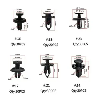 

Bumper Fastener Clips Rivets With 5pcs Tool Nylon Black Auto 280pcs Door