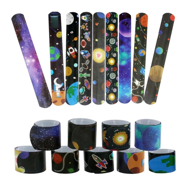 1Set Space Slap Bracelets Outer Space Party Favors Supplies Space Toys Slap 1