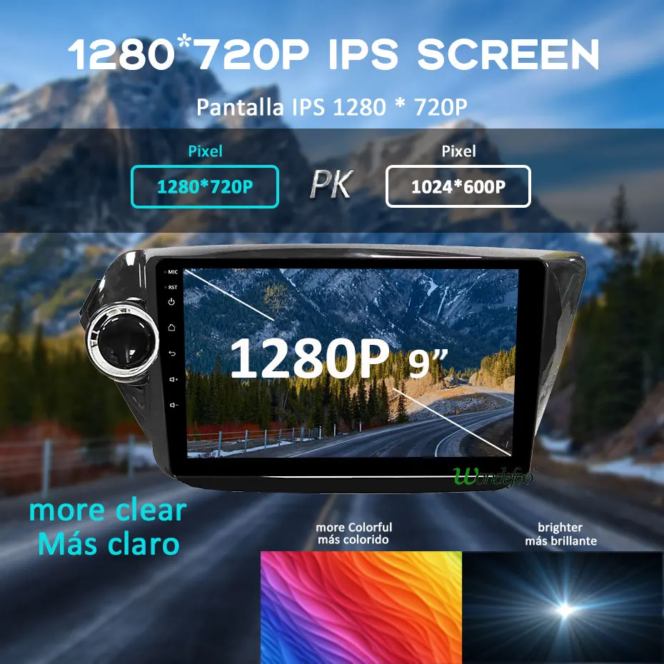4G 64G 1280P Android 9,0 Carplay радио gps для KIA RIO 3 4 аксессуары седан навигация ips экран без DVD блока