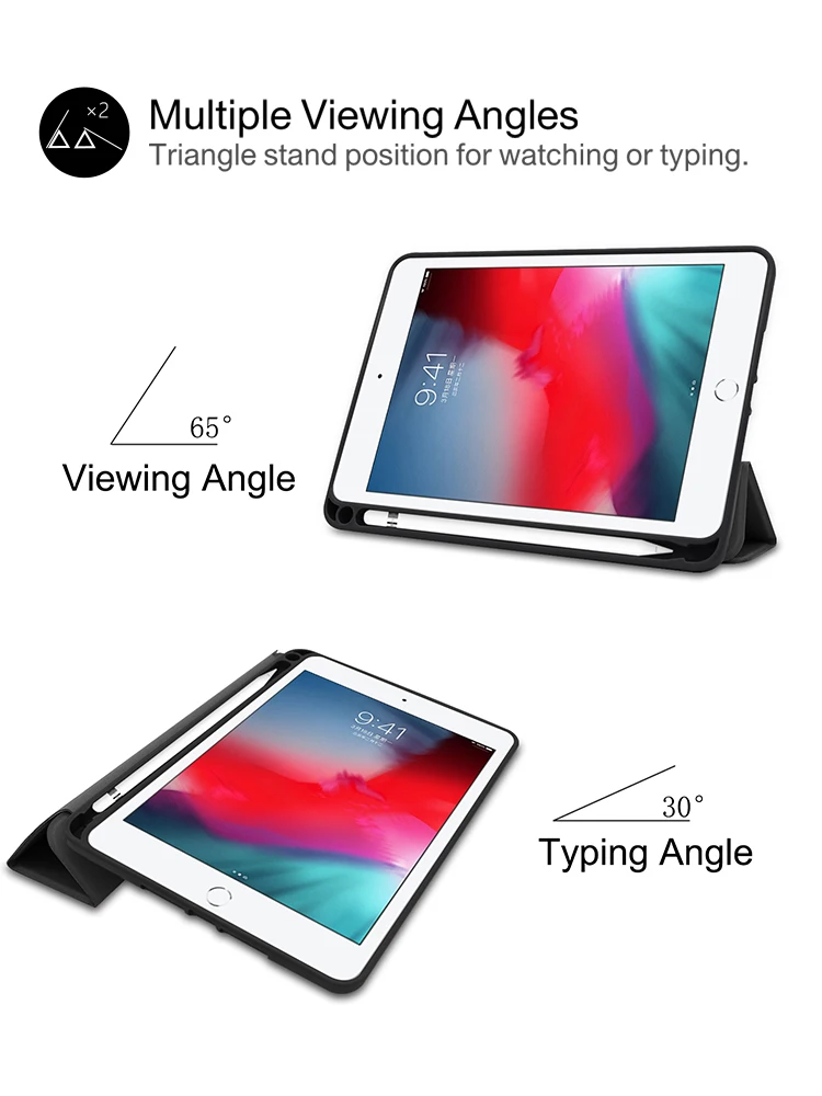 Чехол для планшета для ipad mini 5 Чехол-держатель для ручки для ipad mini 5-го поколения Мягкий чехол из ТПУ для Apple ipad mini 5 ipad mini 4