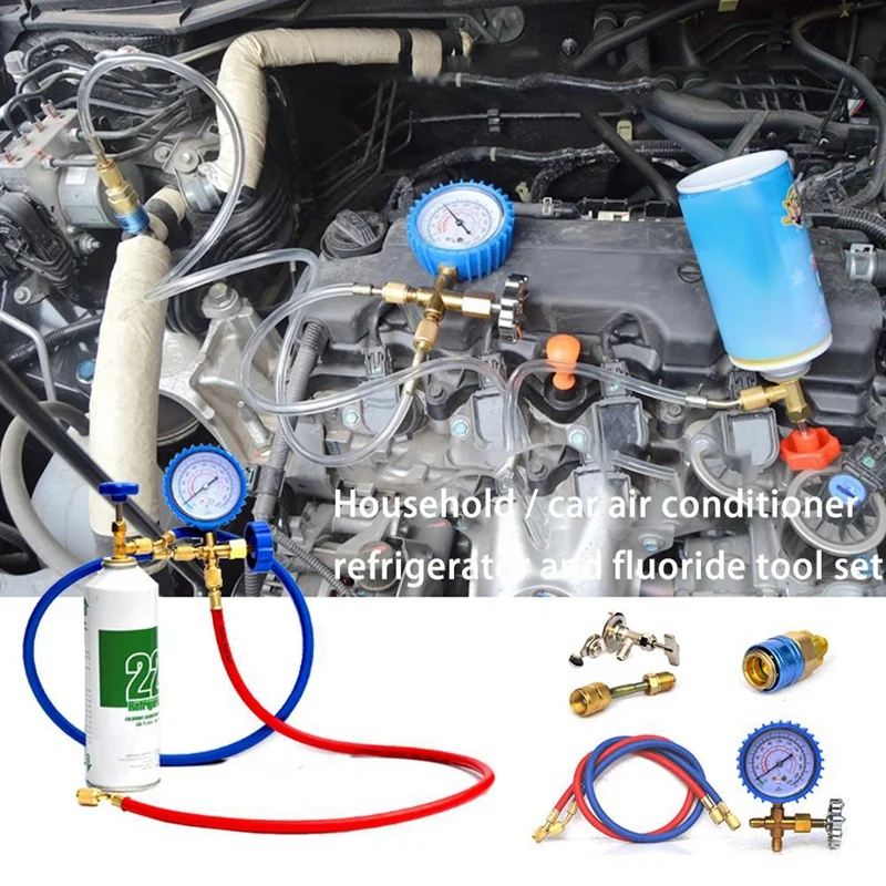 R22 хладагент кондиционер фторид набор инструментов автомобильный Кондиционер фреон общий холодный газовый счетчик бытовой
