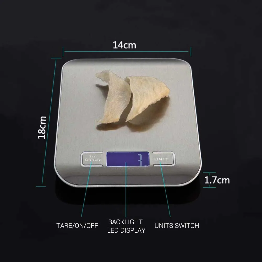 Portable Digital Scale Mini Digital Kitchen Scale Professional Accurate Electronic Scale Precision Balance 5kg*1g DH-2012