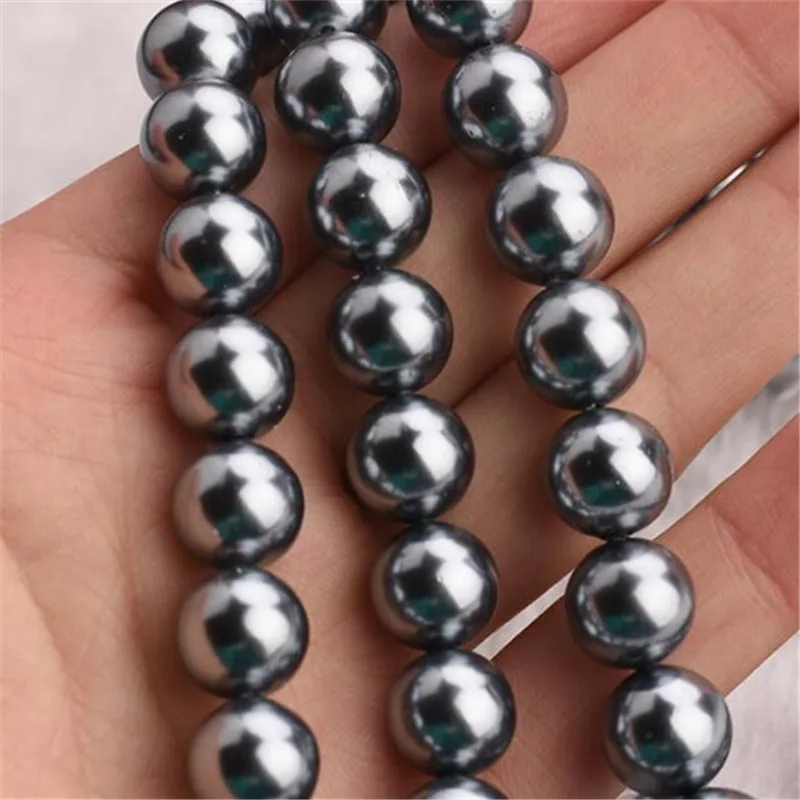 Vibrant Shell Pearl Beads - Red and Pink Round Collection for Jewelry Crafting (4-12mm, 15 Strand)