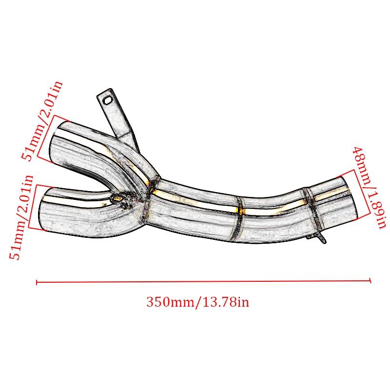 Slip-On Muffler Exhaust Escape middle pipe for Ducati Scrambler 800 2015-2020 Monster 797 2017 2018 2019 motorcycle accessories 4