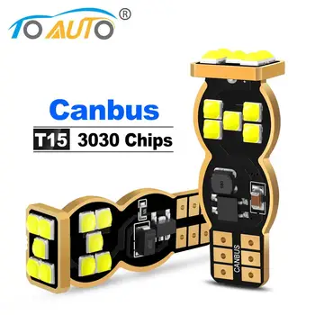 

2pcs T15 W16W T16 LED Bulbs Canbus Car Lights Backup Reverse Lights Error Free T16 921 912 LED Brake Stop Tail Lamp Auto 12V