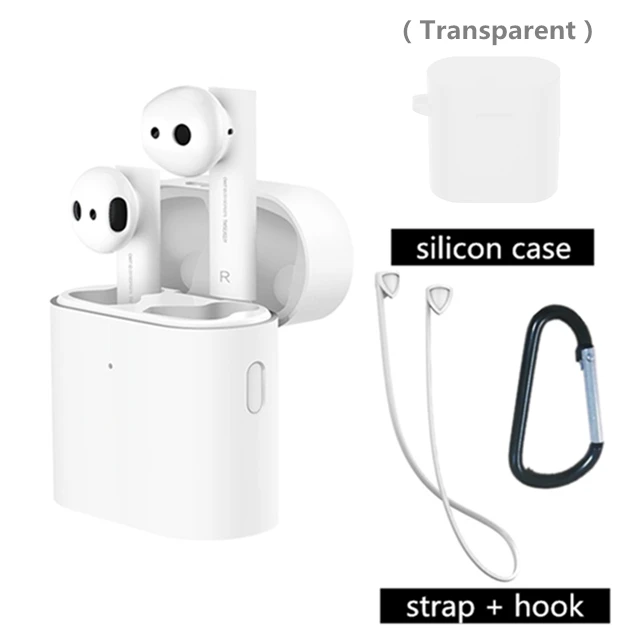 Xiaomi Air TWS Bluetooth гарнитура 2 Airdots pro 2 Xiaomi Smart Голосовое управление LHDC HD звук динамический кран управление ENC - Цвет: add Transparent case