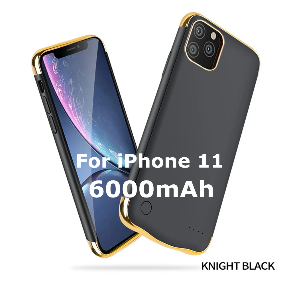 Black for iPhone 11 NTSPACE для iPhone 11 Pro Max зарядное устройство чехол s ультра тонкий портативный внешний аккумулятор зарядный чехол для iPhone 11 Pro чехол для батареи - Цвет: Black for iPhone 11