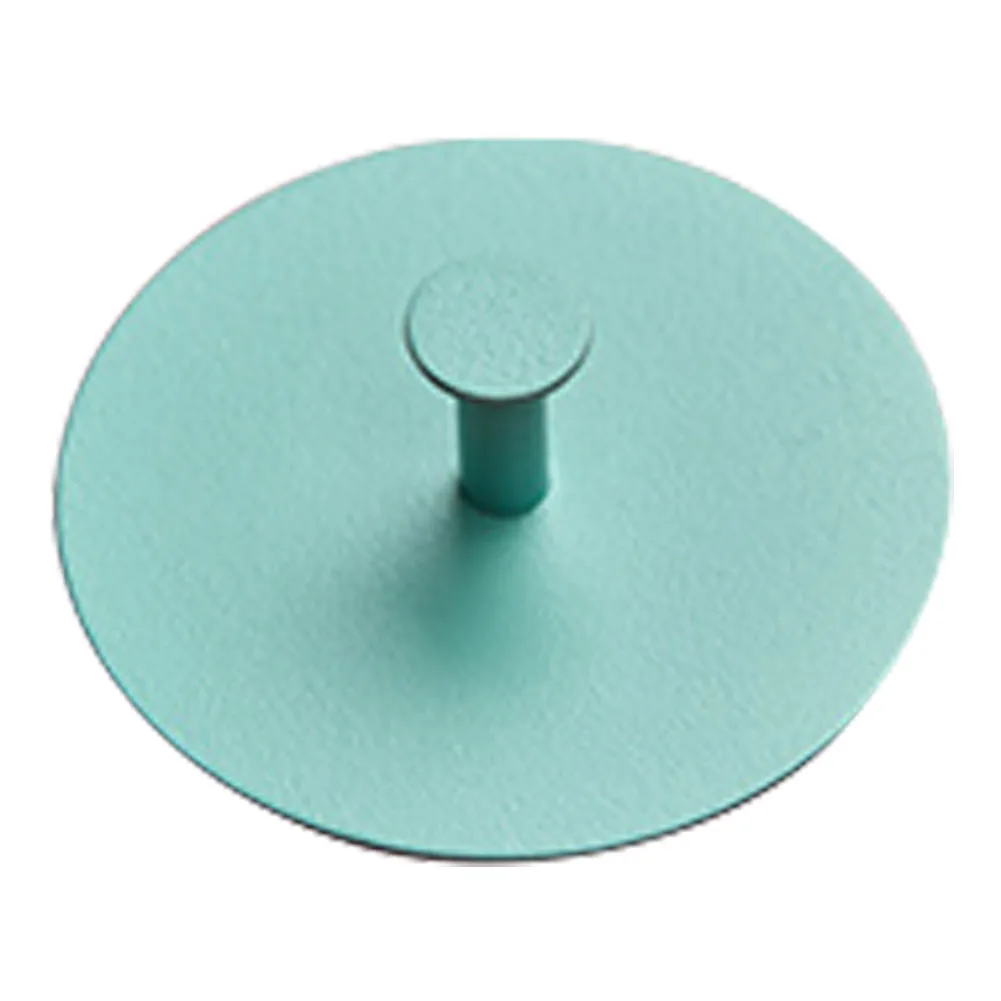 Circular Metal Wall Hook Minimalist Self Adhesive Nordic Style Kitchen Bathroom Clothes Keys Home Decoration Towel Rack - Цвет: Mint Green