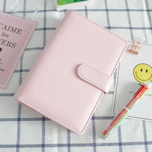 Macaron PU carnet de notes planificateur planificateur, classeur agenda planificateur planificateur planificateur agenda à feuilles mobiles, fournitures scolaires A5 A6