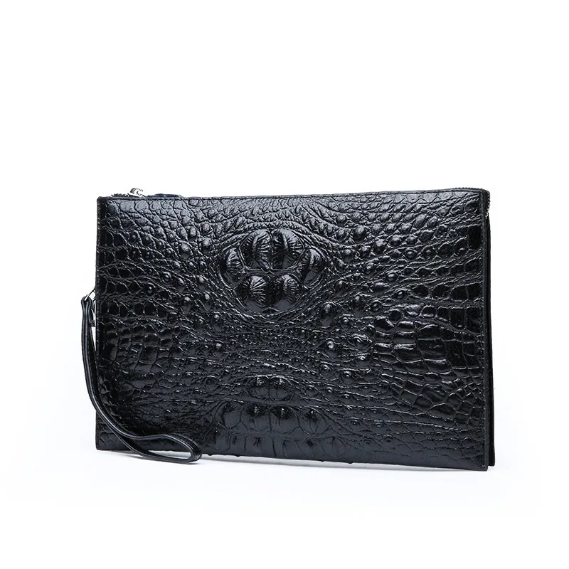 

Hot Selling New Style Men's Bag wei di si Men Zipper Handbag Business Trend Casual Crocodile Pattern Clutch Bag
