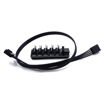 

40cm Adapter Practical For PC Computer Splitter Cable Black Extended Line Durable Accessories Fan Hub Connector Regulator 1 To 5