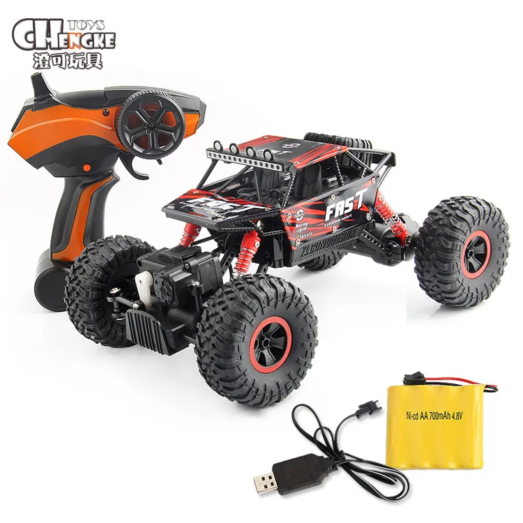 4WD RC Monster Truck внедорожник 2,4G пульт дистанционного управления Buggy Crawler автомобиль детские игрушки подарок для детей 17dec13 - Цвет: Красный