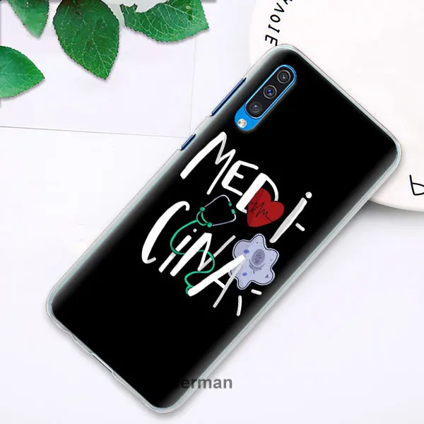 Медицинские чехлы для телефонов samsung Galaxy A10 A20e A30 A40 A50 A60 A70 A80 A6 A8+ A7 A9 Жесткий ПК Co - Цвет: 03