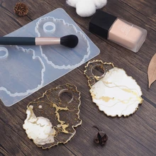 

Cosmetic Makeup Palette Spatula Tool Resin Casting Molds Irregular Round Moulds