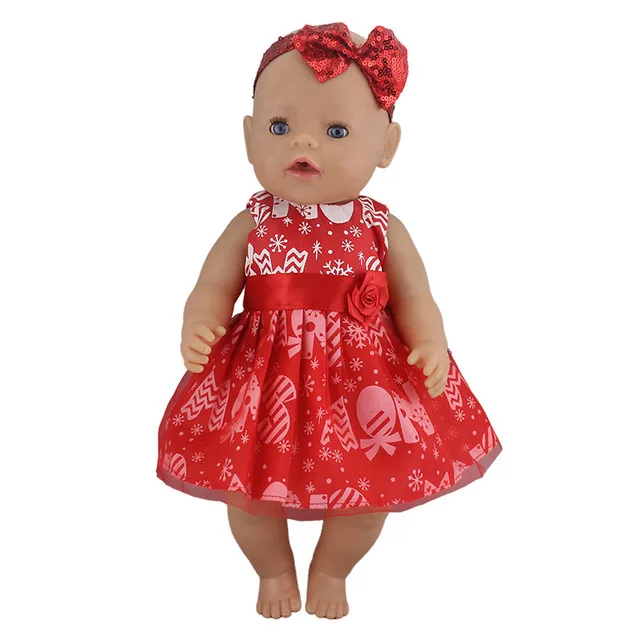 Платье для куклы, подходит для 43 см, Детская кукла, кукла реборн, Одежда для младенцев и 17 дюймов, аксессуары для кукол - Цвет: Цвет: желтый