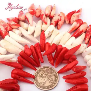 

Freeform Stick Pink Orange White Coral Beads Loose Natural Stone Beads For DIY Necklace Bracelet Earring Jewelry Making Str 15"