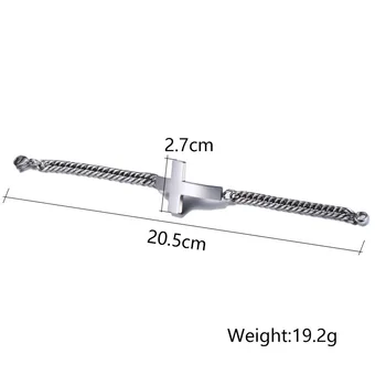 

FXM stainless steel bangle manbracelet new arrival crooss shape jewelry most popular bracelet for man 22cm birthday gift
