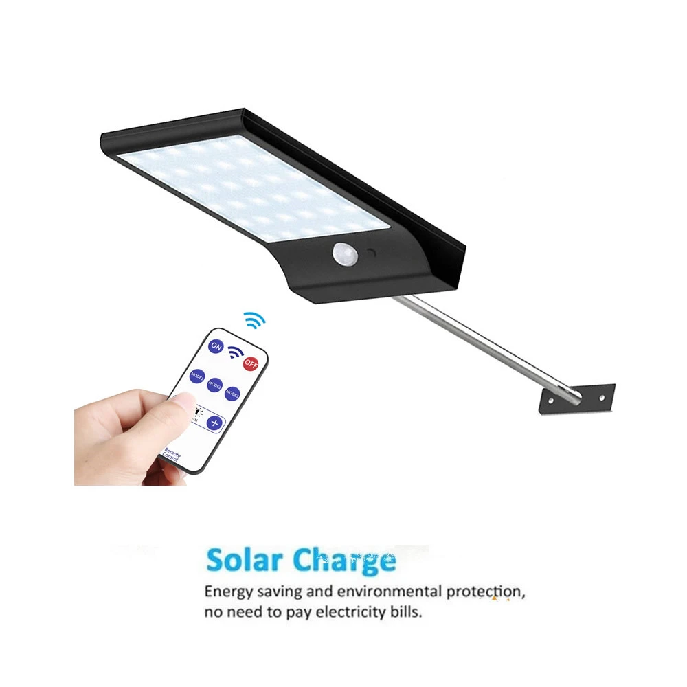 

remote 36 LED PIR motion sensor Solar Street light 3 mode Outdoor spot wall lamp Waterproof Energy Saving Yard Path Home Garden