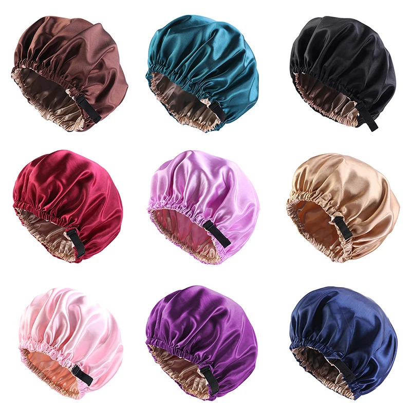 New Adjusting Satin Hair Cap For Sleeping Invisible Flat Imitation Silk