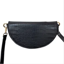 Сумки женские модные натянутые поясные сумки сплошной цвет крокодиловый узор тренд плечо седельная сумка для женщин