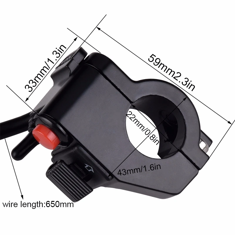 NS Modify 7/" переключатель на руль мотоцикла, кнопка включения/выключения, рог, противотуманная фара, светильник, переключатель для Honda YAMAHA BMW ATV Dirt