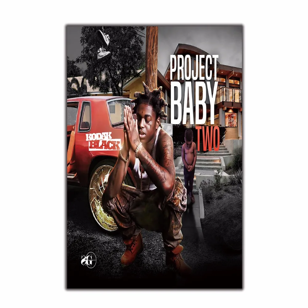 Black Project Baby 2 Mixtape Hip Hop Singer12x18 24x36 Art Silk Poster Wall Canvas Print Modern Decoration Painting | Дом и сад