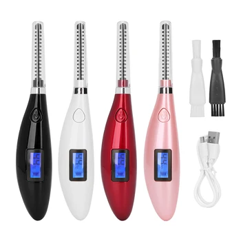 

Rechargeable LCD Electric Heating Eyelash Curler Long Lasting Eyelash Curling Tool Eyelashes Extension Curling Make Up Machine
