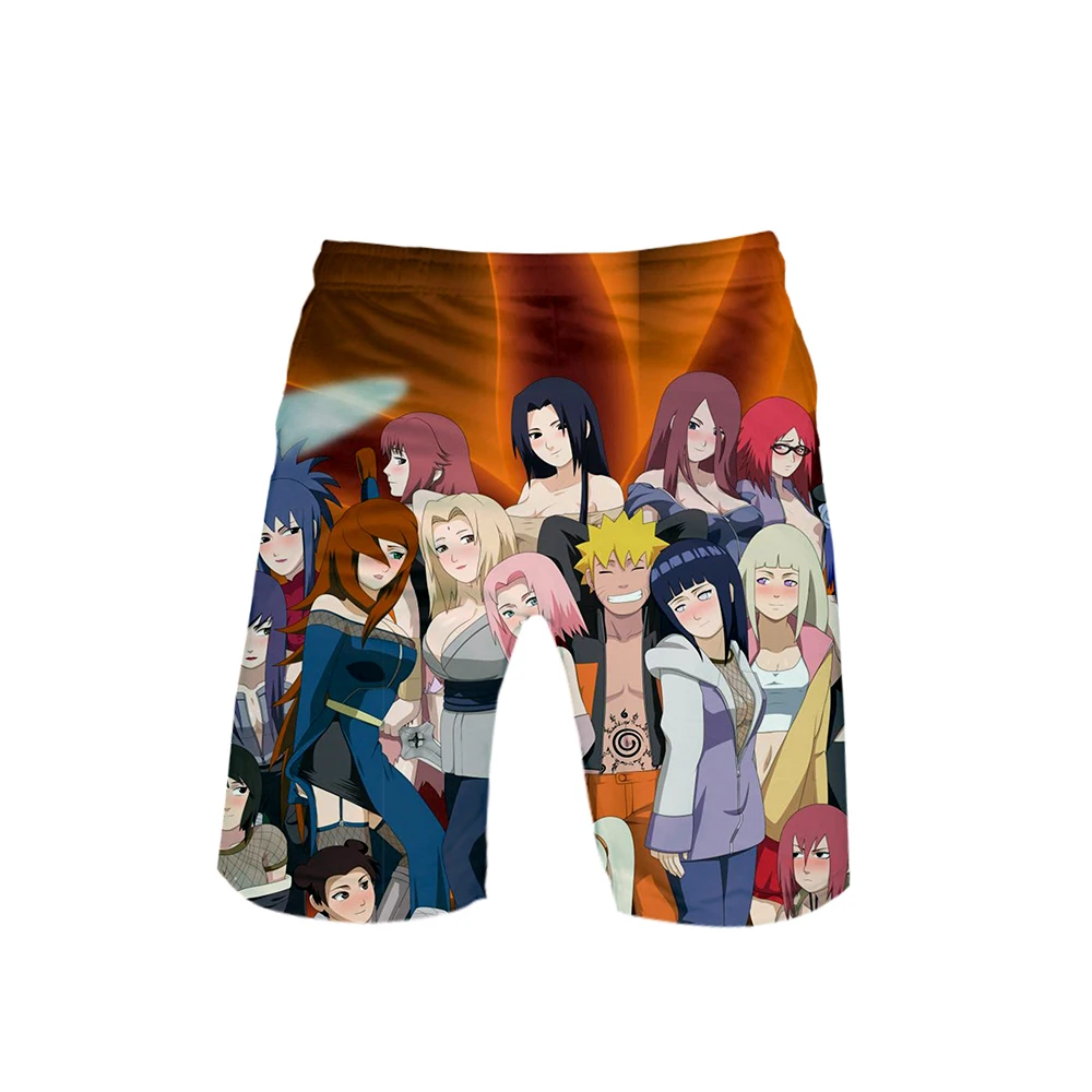 Наруто Узумаки Наруто Uchiha Sasuke мужские шорты новые летние быстросохнущие пляжные шорты мужские хип-хоп Короткие штаны пляжная одежда
