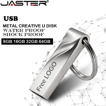 

JASTER Usb Flash Drives 64Gb Mini Usb Flash Metalen Pen Sleutel Schijf Logo Pendrive Stick Flash Geheugenkaart 32 Gb /8 Gb/4 Gb