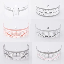 1PC Reusable Semi Permanent Eyebrow Ruler Eye Brow Measure Tool Eyebrow Guide Ruler Microblading Calliper Stencil Makeup Tools best deal new women magnetic microblading makeup brow measure eyebrow guide ruler permanent tools positioning ruler 1 set