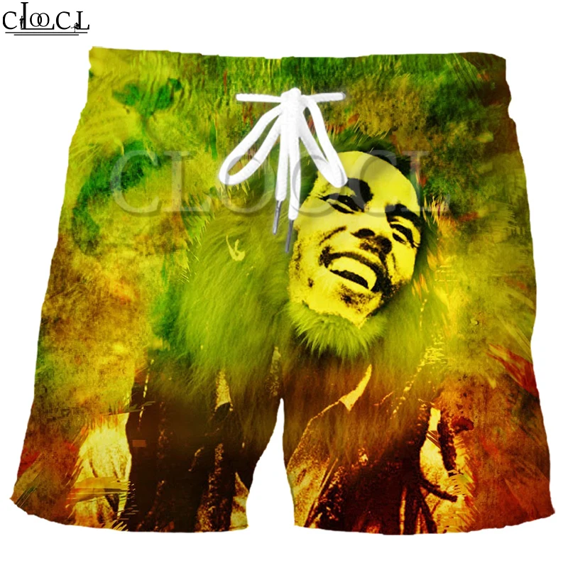 CLOOCL Singer Reggae Creator Bob Marley 3D Print Fashion Men Shorts Loose Harajuku Summer Beach Casual Hip Hop Wild Shorts