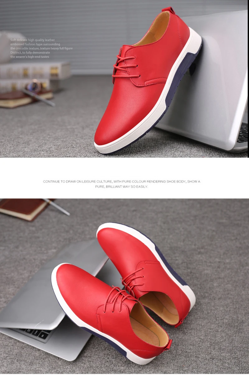 Merkmak Brand New Summer Breathable Men Leather Casual Shoes Plus Velvet Warm Winter FLats Fashion Lace-up Big Size Walking Shoe