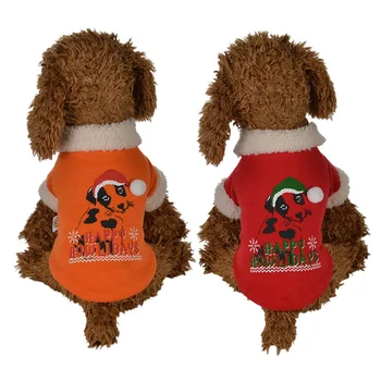 

Christmas Pet Dog Coat Cotton Ropa Perro French Bulldog Clothing Jacket Cute Button Warm Jacket Autumn Winter 2-legged Coat