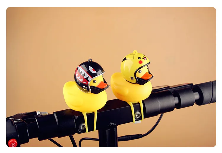 WorthWhile Bicycle Duck Bell with Light Broken Wind Small Yellow Duck Bike Motor Helmet Riding Cycling Accessories5