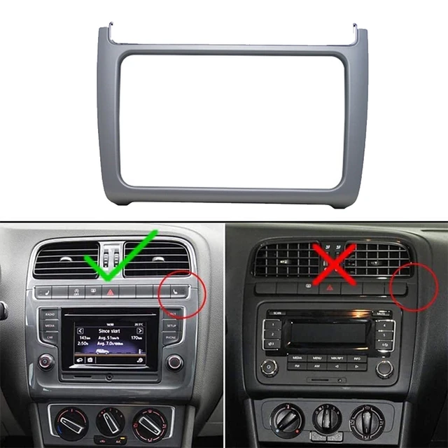 2DIN Car Stereo Radio Fascia Panel Trim For Volkswagen Polo 2014