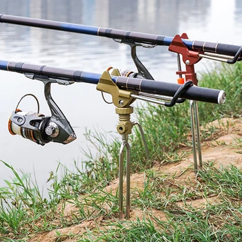 

Aluminium Alloy Beach Fishing Rod Holder Support Bracket with Long Steel Earth Pike Sea Lake Stream Fishing Tools