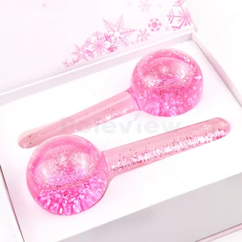 

Beauty Ice Hockey Energy Beauty Crystal Ball Facial Cooling Ice Globes Water Wave for Face and Eye Massage